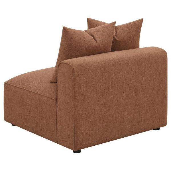 Jennifer - Upholstered Armless Chair - Terracotta