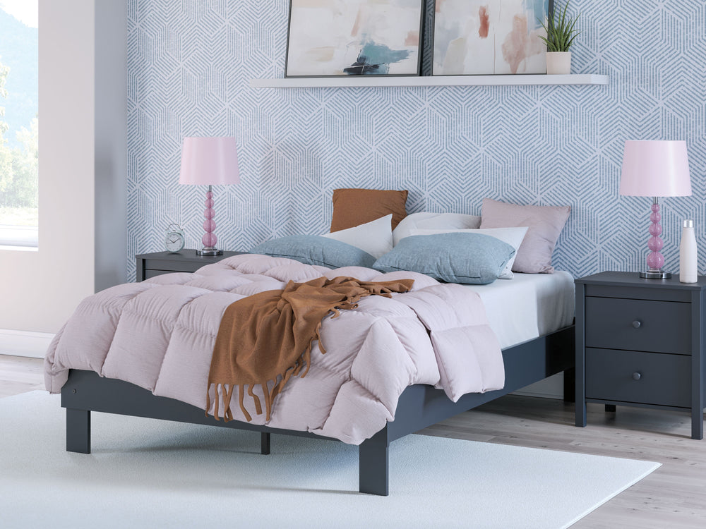 Immerse yourself in the full platform bed, where Shaker-style design meets a stunning navy blue finish. The crisp lines effortlessly complement farmhouse, coastal and transitional decor. Sleek in its simplicity, it suits your desire for a fresh bedroom st