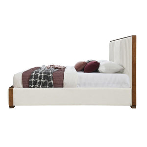 Kaleea - Queen Bed - Beige & Walnut