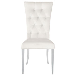 Kerwin - Velvet Upholstered Dining Side Chair (Set of 2) - White