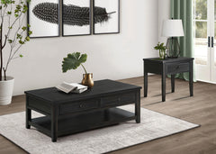 Concord 2-piece Coffee and End Table Set Distressed Java
