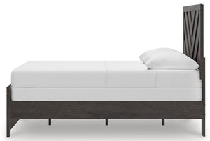 Prendonea - Charcoal - Full Panel Bed