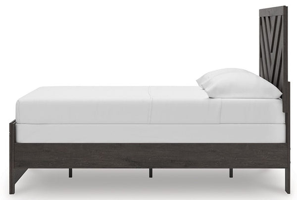 Prendonea - Charcoal - Full Panel Bed