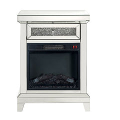 The Noralie LED Electric Fireplace will add a contemporary touch to any room in your home. With its clean lines, this brilliant rectangular accent piece showcases a distinctive style for an intriguing look. The unique piece has beautiful mirrored finish a