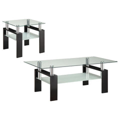Dyer - 2 Piece Rectangular Coffee And End Table Set - Black