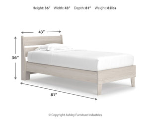 Socalle - Natural - Twin Panel Platform Bed