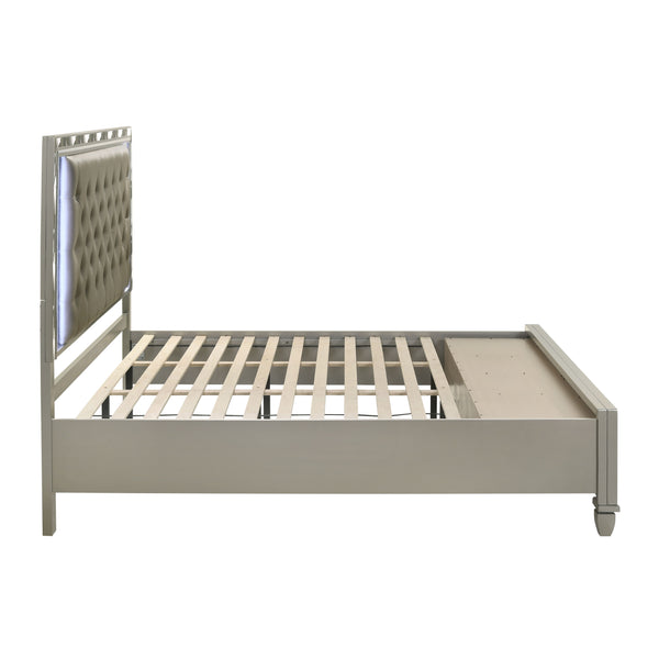 Radiance - 6/0 California King Bed Only With Storage - Silver