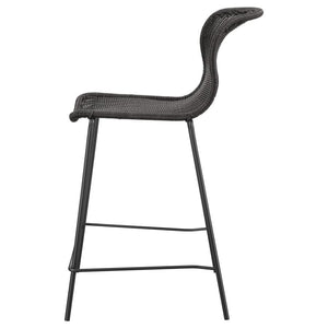 Mckinley - Faux Rattan Metal Counter Chair (Set of 2) - Brown