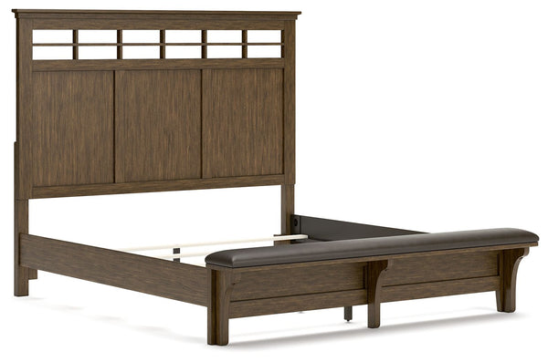 Shawbeck - Medium Brown - King Panel Bed