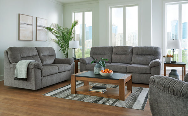 Make your living room the ultimate hangout with this set. Its buttery soft upholstery encourages you to lounge a while longer. Comfortable, casual and contemporary, this living room set caters to the style you love and the function you crave. <h4><b>Bindu