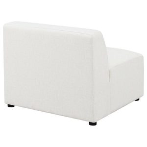 Freddie - Upholstered Tight Back Armless Chair - Pearl