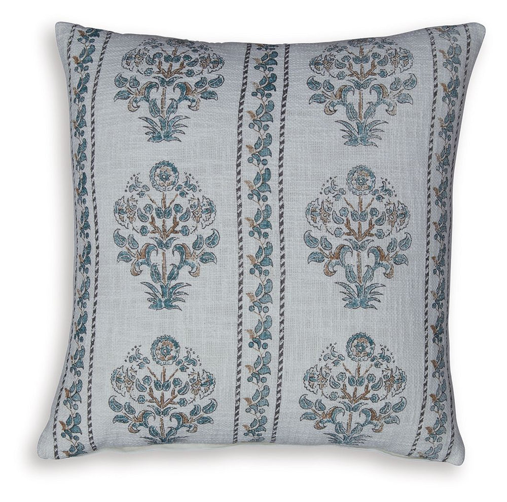 Classic? Absolutely. Elegant? Indeed. With its delightful printed floral design in an ivory, green and brown palette, this accent pillow is a timeless addition wherever you plant it.<br/><br/><b>Product Features</b><ul><li>Made with cotton</li><li>Printed