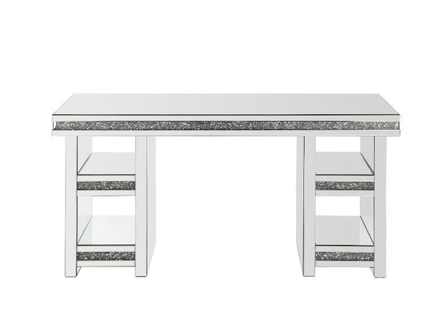 Noralie - Writing Desk - Clear Glass