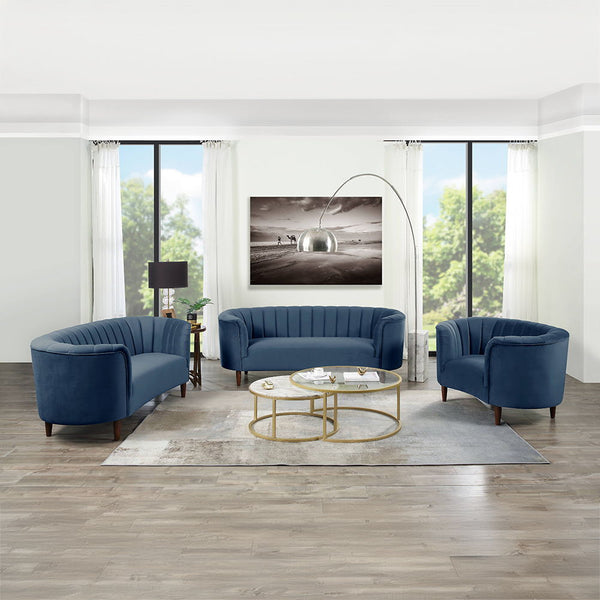 Millephri - Chair - Blue Velvet