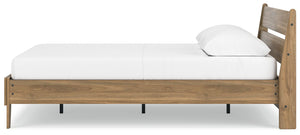Deanlow - Honey - Queen Platform Panel Bed