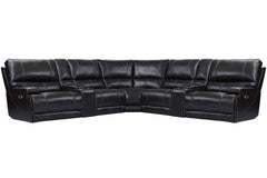 Even commercials are more tolerable when you-'re relaxing in the plush comfort of this six-piece sectional seating group. You-'ll love the luxury of its two power recliners on each end that feature power headrests. Between those, you-'ll find and armless 