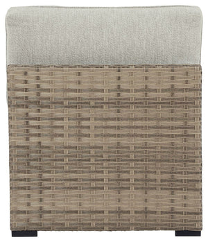 Calworth - Beige - Armless Chair w/Cushion (Set of 2)