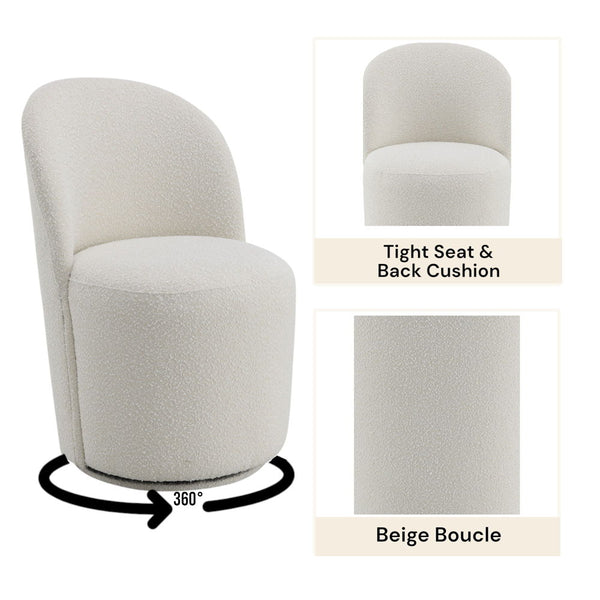 Hollis - Side Chair (Set of 2) - Beige Boucle