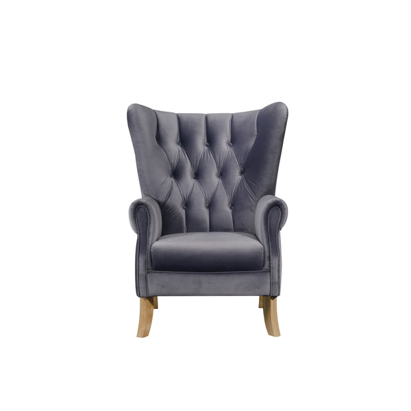 Adonis - Accent Chair - Gray Velvet