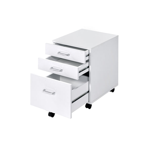 Tennos - Cabinet - White & Chrome Finish