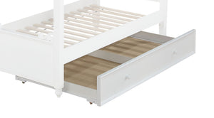  its matching trundle also offers a stylish look. The lower trundle can hold a mattress for additional guests or could be used as a drawer for additional storage spaces. Convenient and flexible