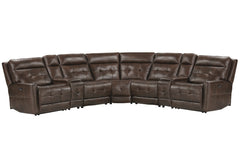 Bring upscale elegance to your living area with the Canterbury Power Zero Gravity Reclining Sectional. This gorgeous modular six piece unit is covered in gorgeous, supple leather with a custom match and adorned with a custom tufted stitch. You and yours w