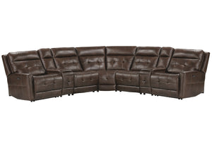 Canterbury - 7 Piece Zero Gravity Modular Power Reclining Sectional - Acorn