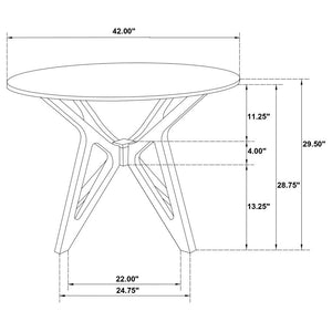 Elowen - Round Solid Wood Dining Table - Light Walnut