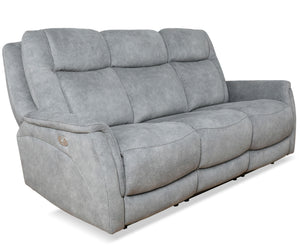  this stylish collection features smooth motorized reclining motion and adjustable headrest at just the touch of a button. The zer