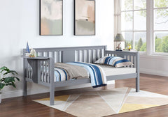 Create a spot to relax in your home office or freshen up a teen-'s bedroom with a contemporary wood daybed. Perfect for a casual look and feel, it features a neutral finish over pine and plywood construction, offering classic energy in an updated package.