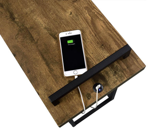  slide this table up to reach for refreshments or keep a handheld device close at hand. The sturdy ste