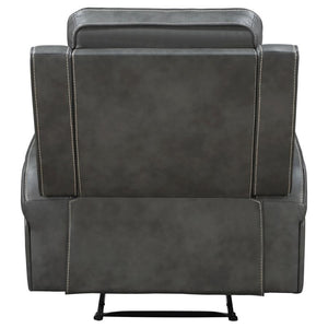 Raelynn - Upholstered Track Arm Recliner - Gray