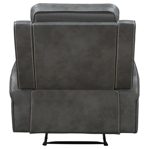 Raelynn - Upholstered Track Arm Recliner - Gray