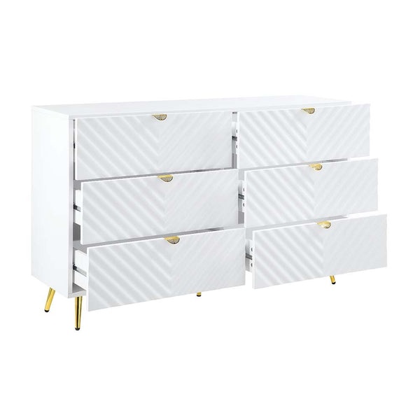 Gaines - Dresser - White High Gloss Finish