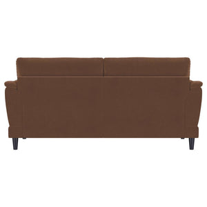 Selma - Velvet Upholstered Crescent Arm Sofa - Rust