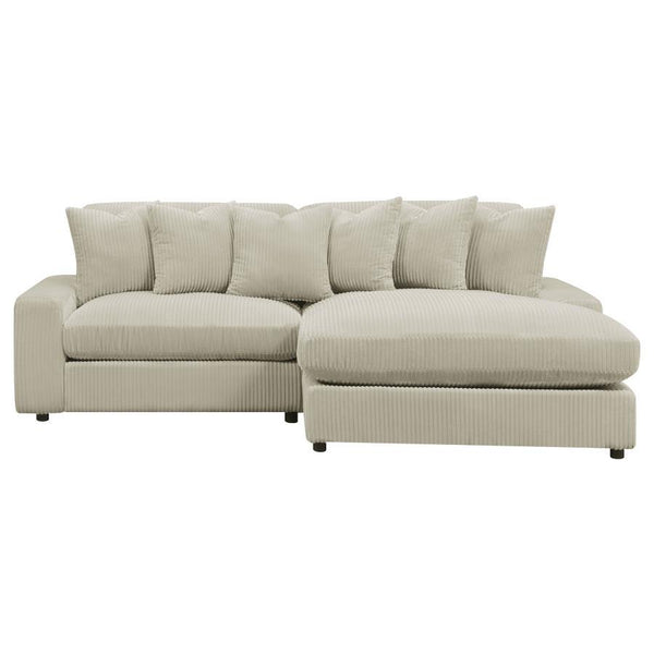 Blaine - Reversible Upholstered Chaise Sectional Sofa - Sand