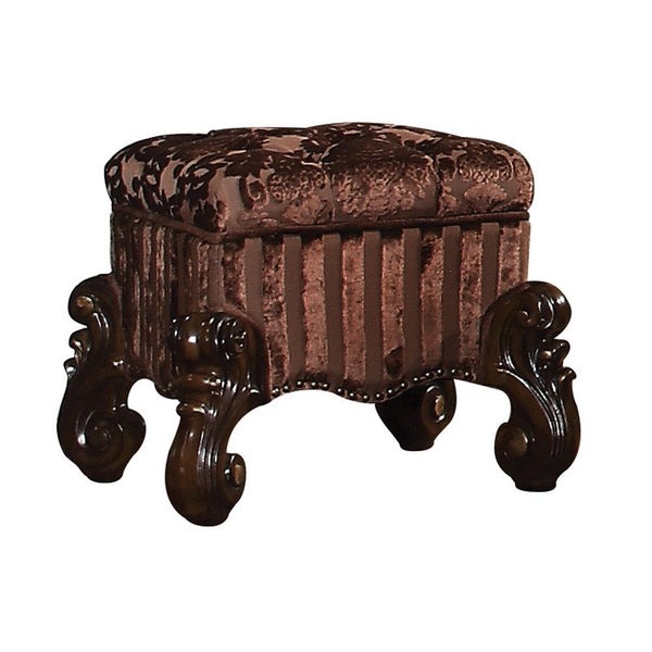 Versailles - Vanity Stool - Fabric & Cherry Oak