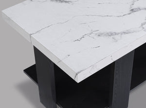Boris - 3 Piece Faux Marble Cocktail Set - Black / White
