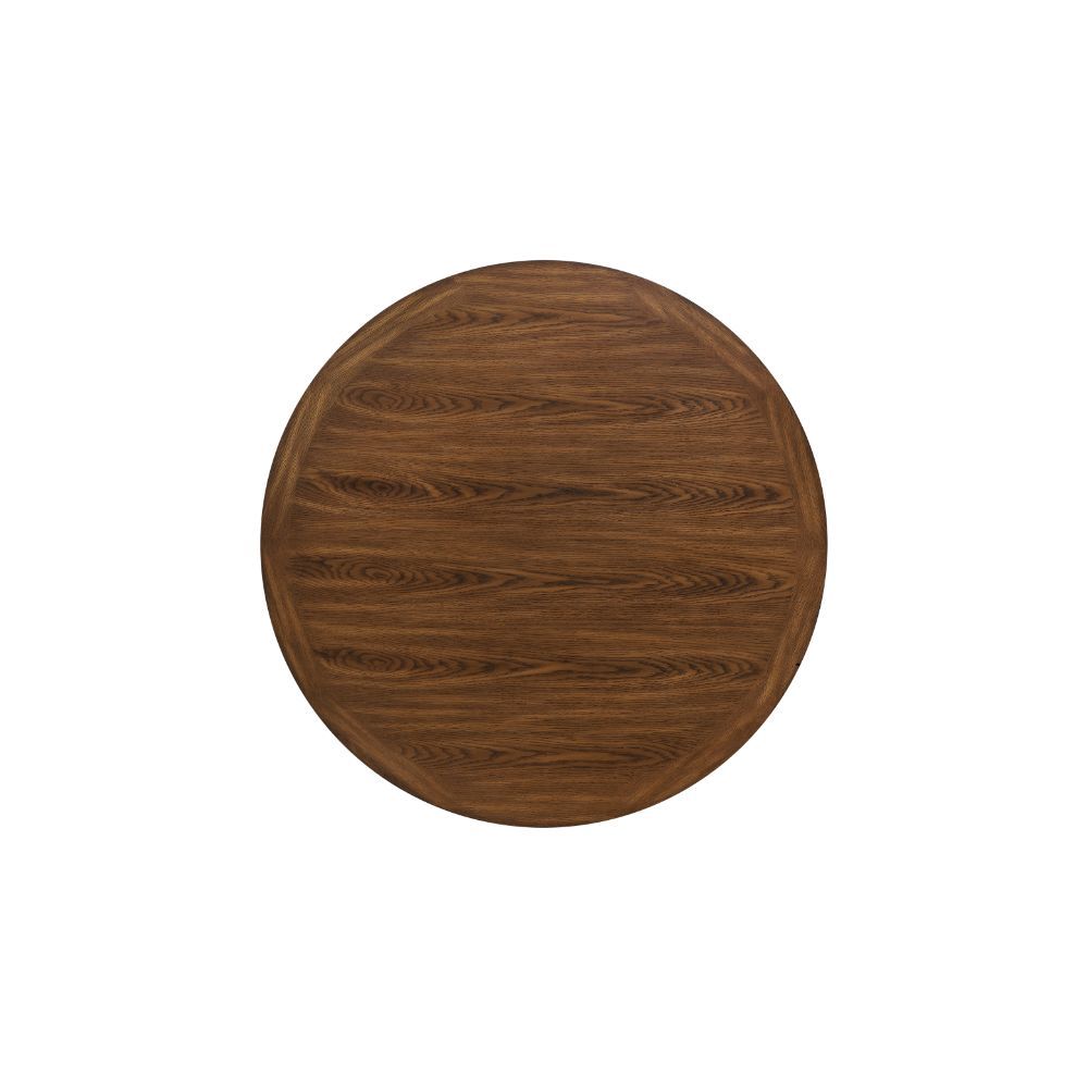 Some people call this set a space-saver, some people call it Maurice. Either way, this counter height dining set provides a comfortable place to share a meal. An X-shaped pedestal base supports the round wooden table top. Matching counter height chairs ar