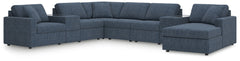 Looking cool and contemporary is great. But when it comes down to it, youâ€™re all about low-maintenance lounging. With the performance fabric on this sectional with chaise, cleaning spills is a breeze. Its customizable modular design caters to your ever-