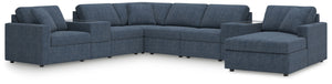 Looking cool and contemporary is great. But when it comes down to it, youâ€™re all about low-maintenance lounging. With the performance fabric on this sectional with chaise, cleaning spills is a breeze. Its customizable modular design caters to your ever-
