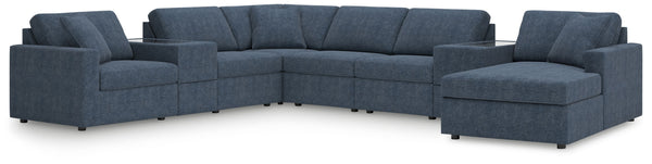 Looking cool and contemporary is great. But when it comes down to it, youâ€™re all about low-maintenance lounging. With the performance fabric on this sectional with chaise, cleaning spills is a breeze. Its customizable modular design caters to your ever-