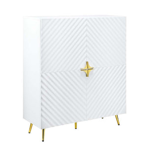 Gaines - Cabinet - White High Gloss Finish