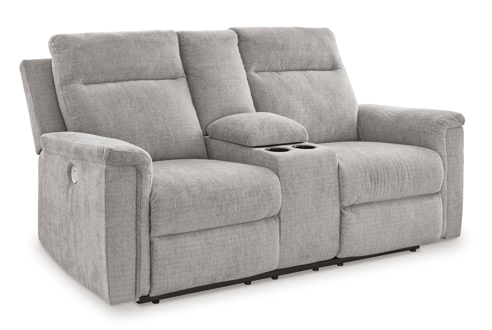 The ability to go from fully upright to relaxed and stretched out, all at the touch of a button, awaits. A beautiful blend of plush upholstery and casual style, this power reclining loveseat with console invites you to sink into ultimate comfort. Easily t