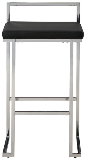 Madanere - Black / Chrome Finish - Tall UPH Stool (Set of 2)