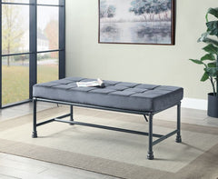 Foam Density: D20 Memory Foam<br/><br/><b>Product Features</b><ul><li>KD</li><li>Memory Foam Seat & Back Cushion</li><li>Accent Pillow Included</li><li>Water Pipe Style</li><li>Case: 1Pc/1Ctn</li><li>Finish: Gray Velvet & Sandy Gray Finish</li><li>Style: 