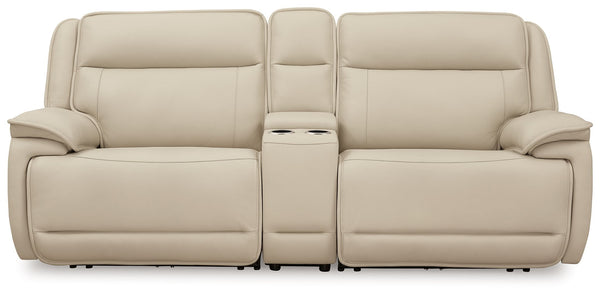 This power reclining sectional loveseat is the perfect combination of sleek style and thoughtful functionality. Engineered for comfort and convenience, it offers concealed storage compartments and endless relaxation. From movie nights to family gatherings