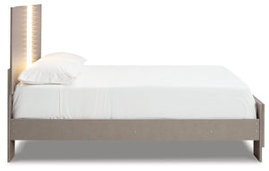 Surancha - Gray - Queen Panel Bed