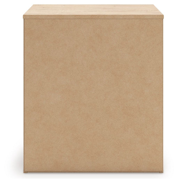 Sanginlane - Tan - Two Drawer Night Stand