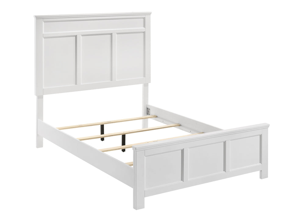 The Andover Wood Panel Bed in White is a perfect blend of durability, versatility, and contemporary style, making it a standout addition to any bedroom. Expertly crafted from solid Rubberwood, manufactured woods, and wood veneers, this bed is built to las